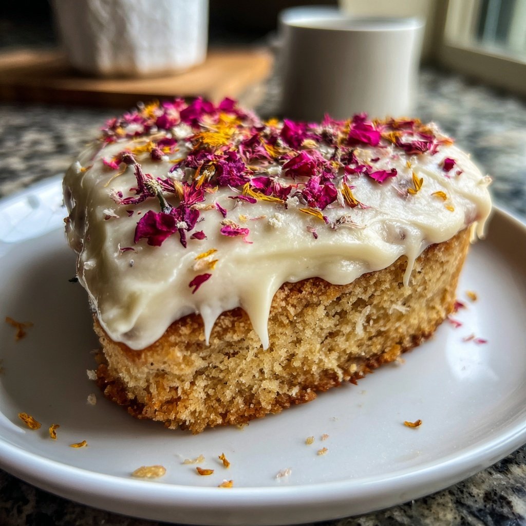 Mini Heart Cake with Vanilla Bean Frosting