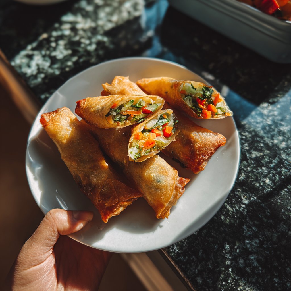 Super Bowl Veggie Spring Rolls