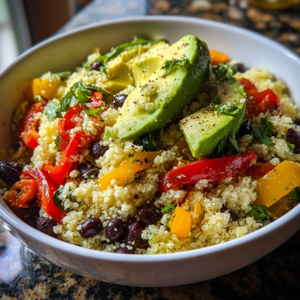 Healthy Dinner Cauliflower Rice Bowl