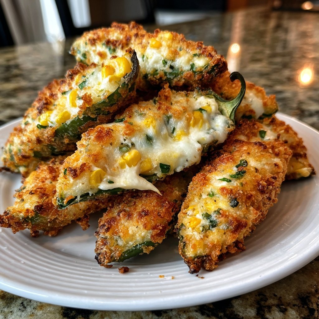 Jalapeno Poppers Stuffed with Corn