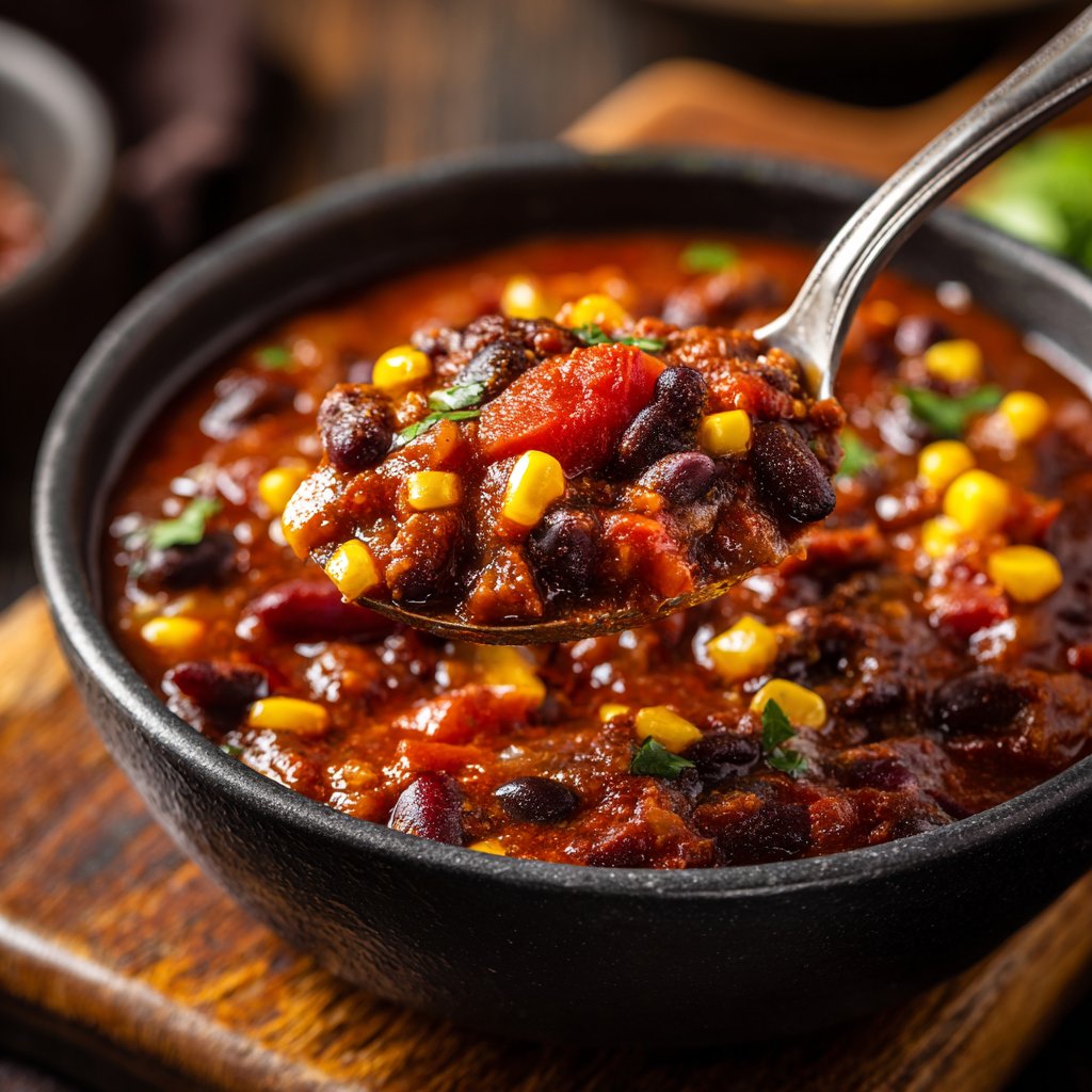 Healthy Crockpot Black Bean Chili