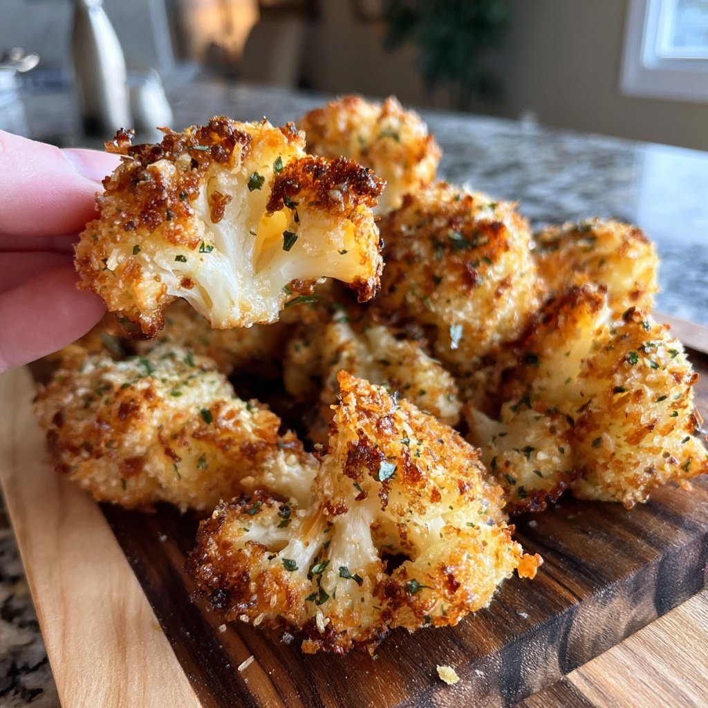 Crispy Cauliflower Parmesan Bites