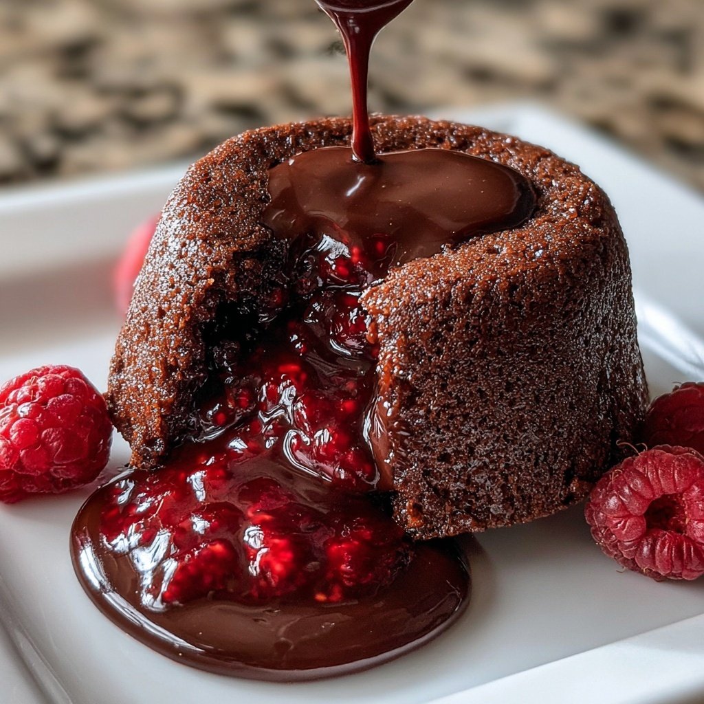 Chocolate Raspberry Lava Cakes