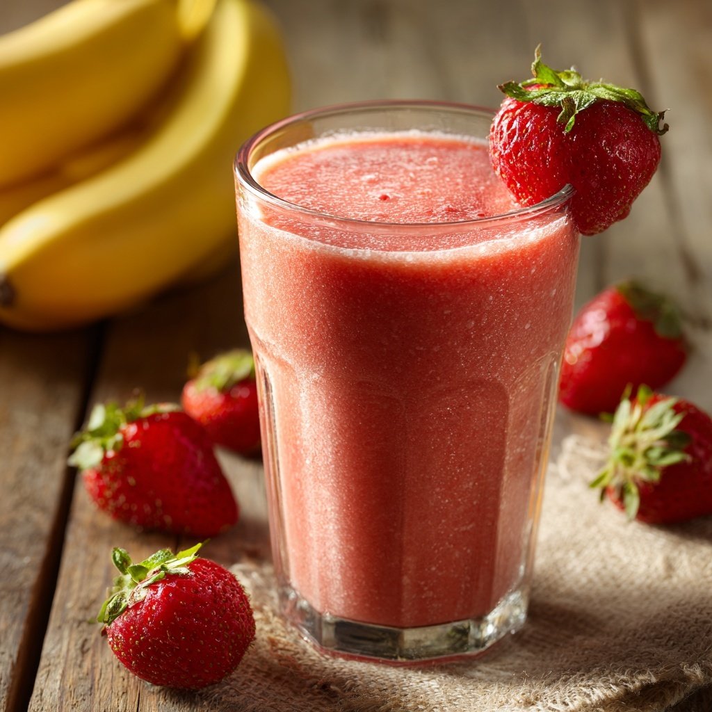 Strawberry Banana Cottage Cheese Smoothie
