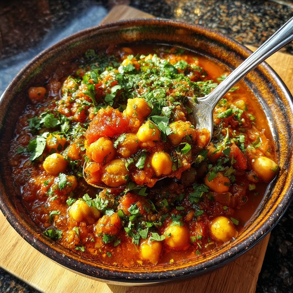Healthy Crockpot Chickpea Tagine