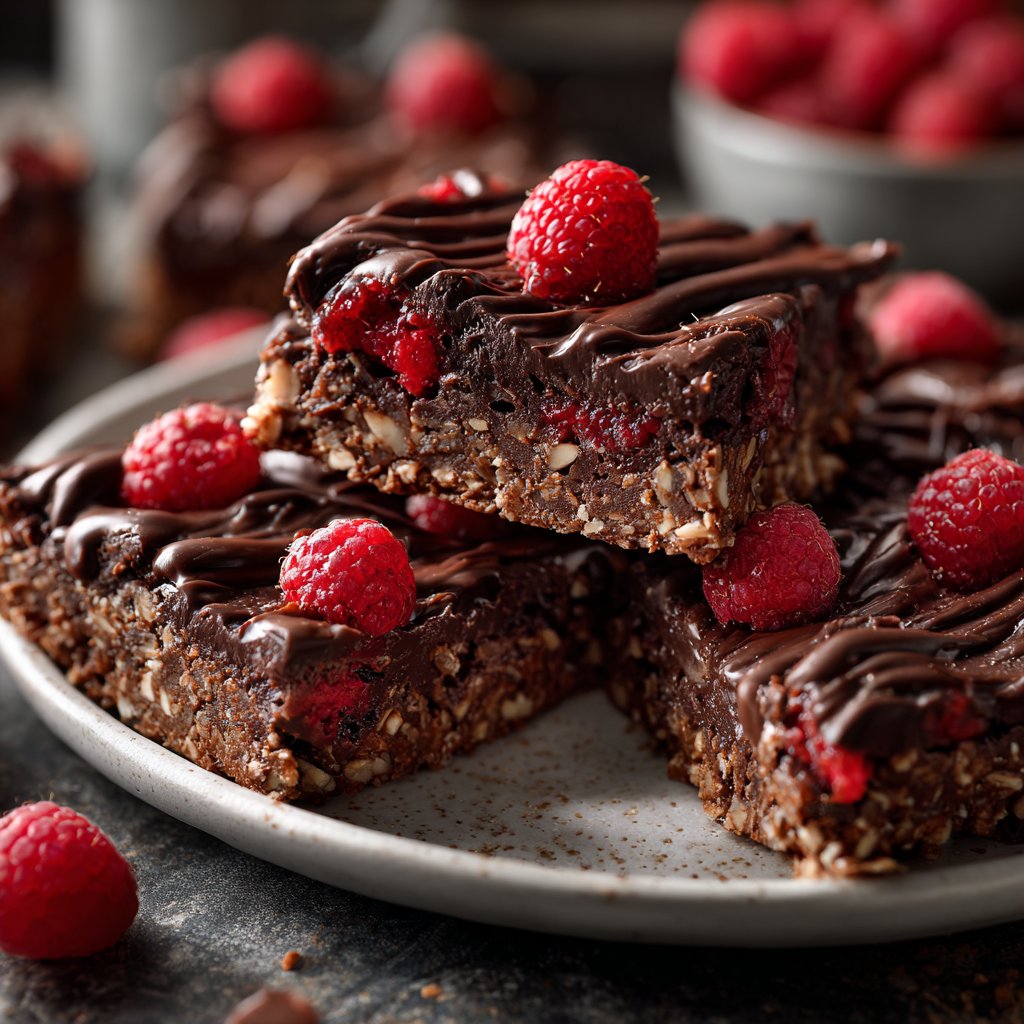 Chocolate Raspberry Almond Slice