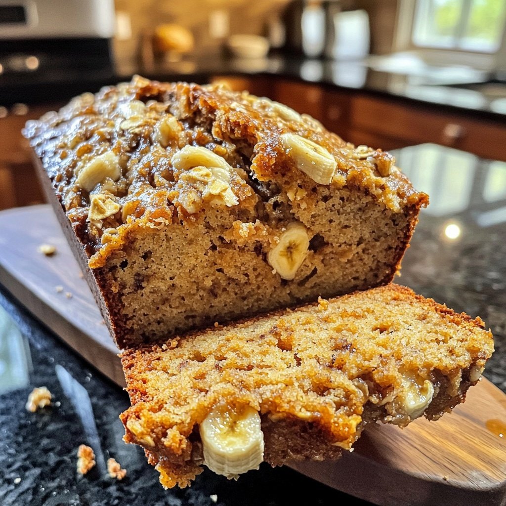 Healthy Banana Bread with Oats Recipe